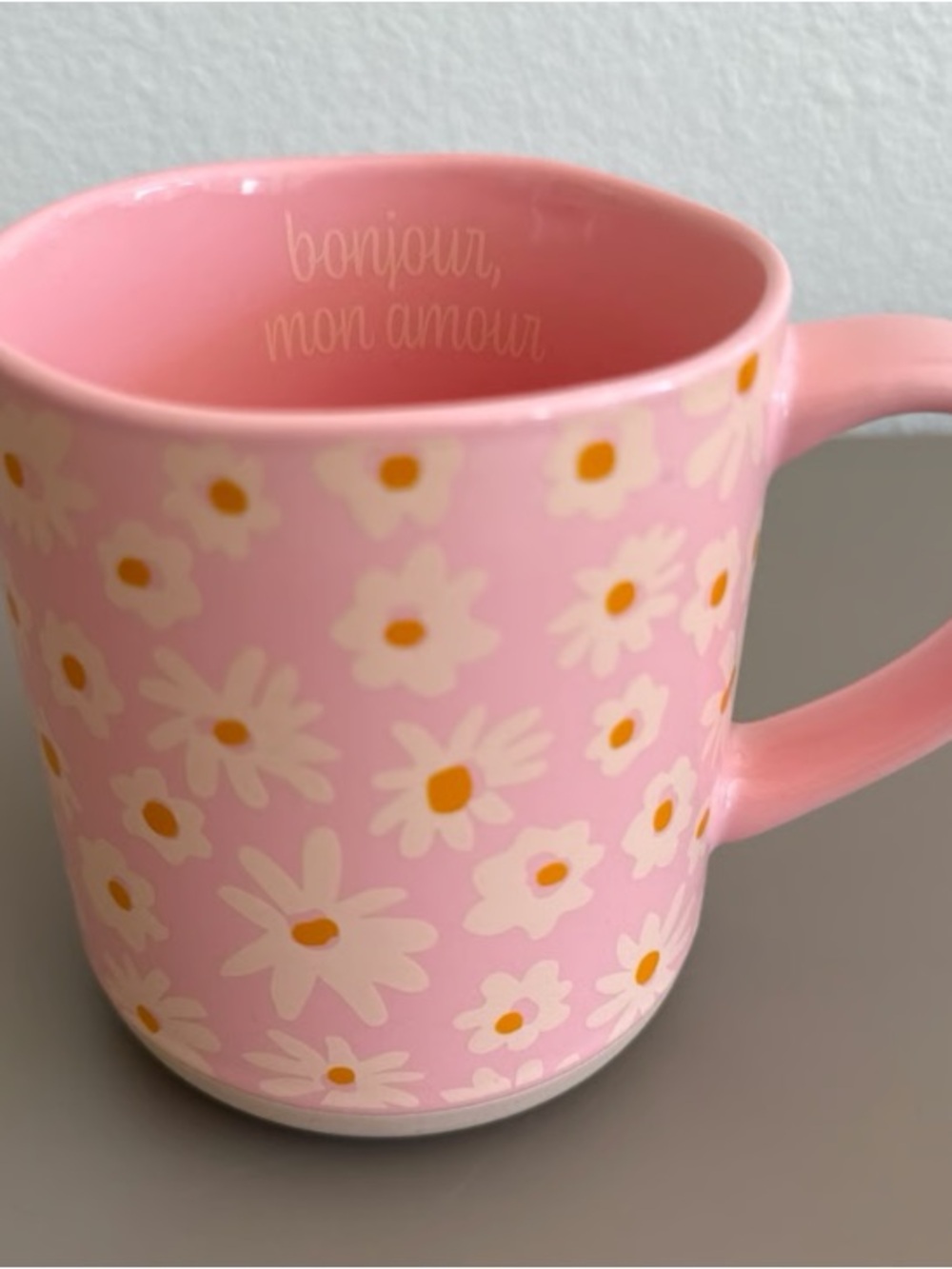 Pink Daisy Ceramic Mug